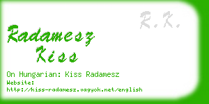 radamesz kiss business card